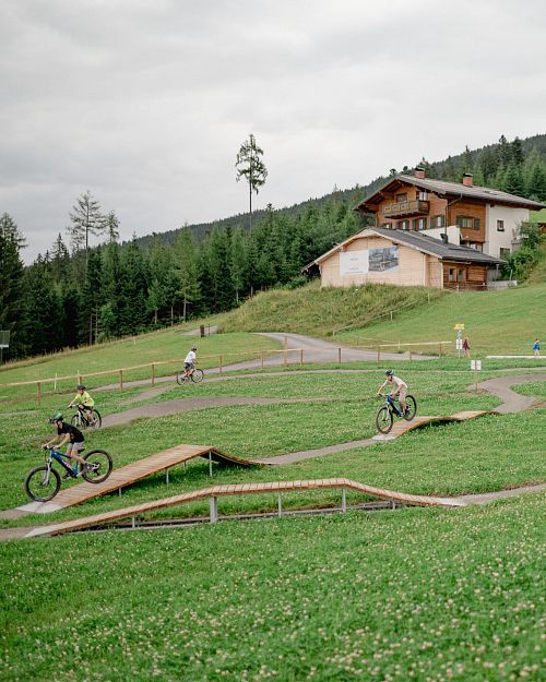 the new woom bike area in Snow Space Salzburg